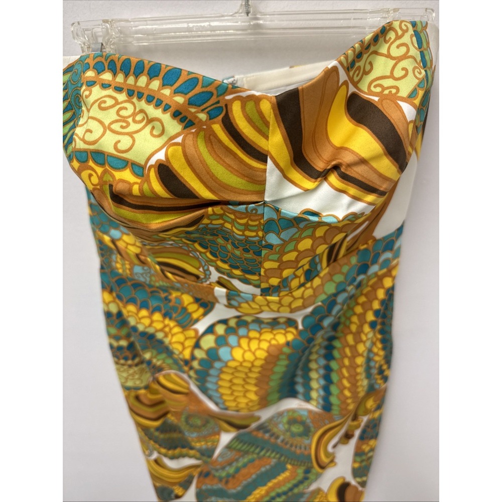 Trina Turk Cora Pisces Strapless Dress Banana Republic collab pop art floral 4P - Picture 4 of 12